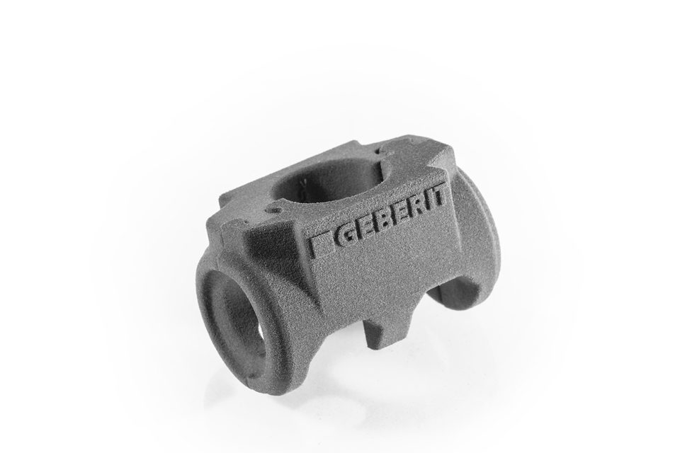 Detail of the Geberit connection angle prototype